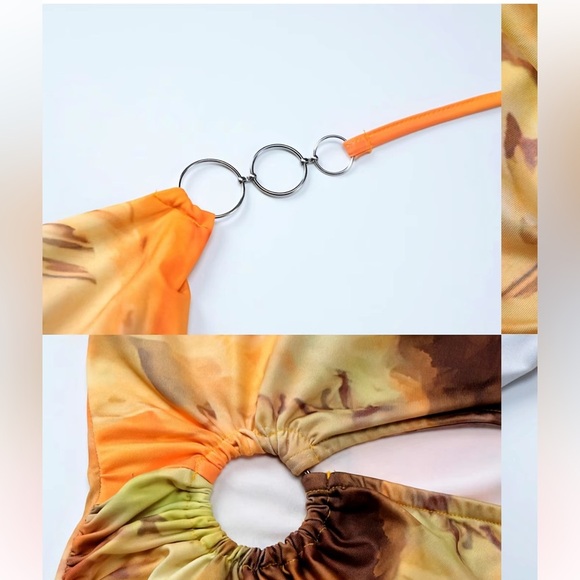 Vibrant Halter Wrap Dress - Picture 4 of 4